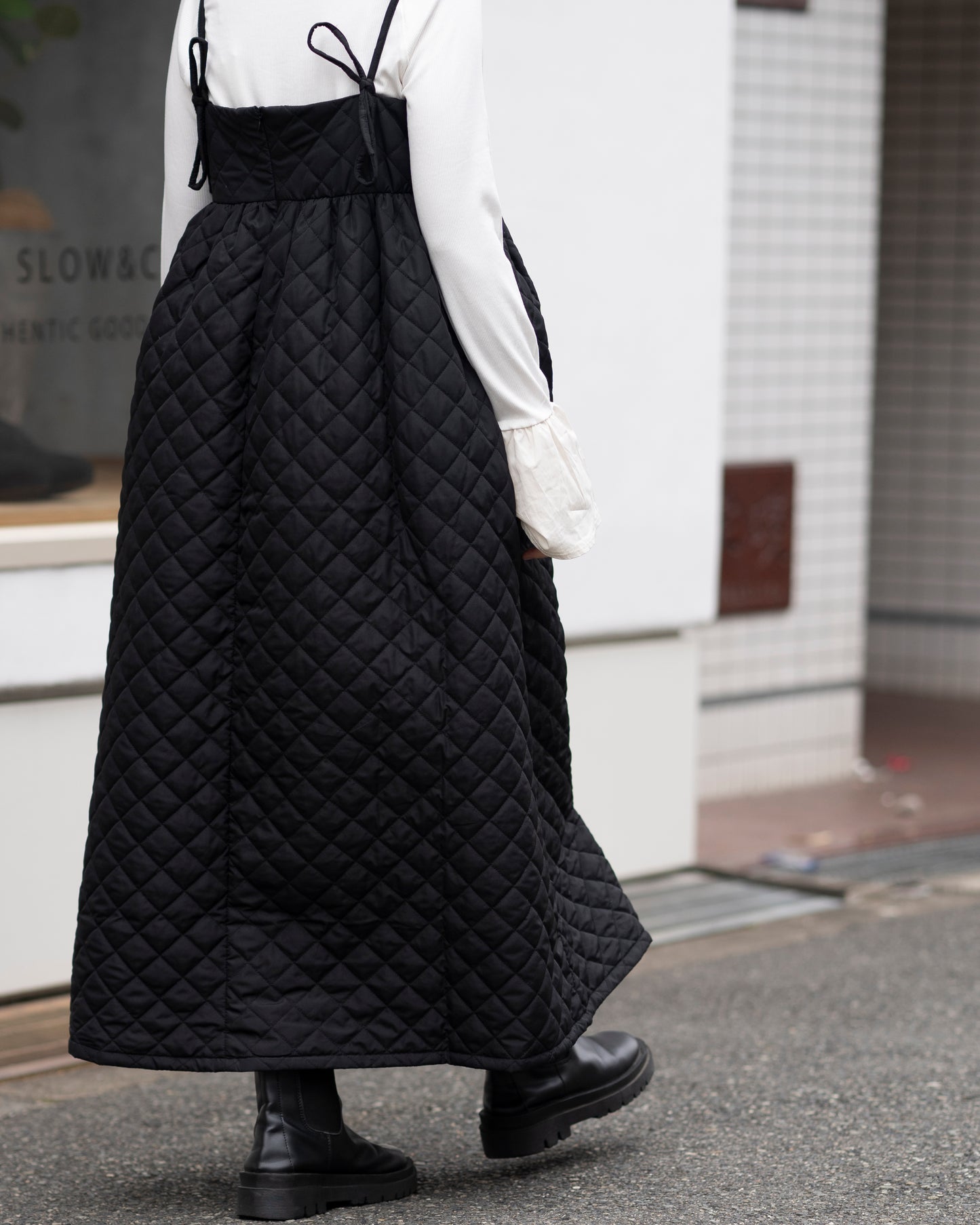 レフアotonaキルトロングリボンワンピ