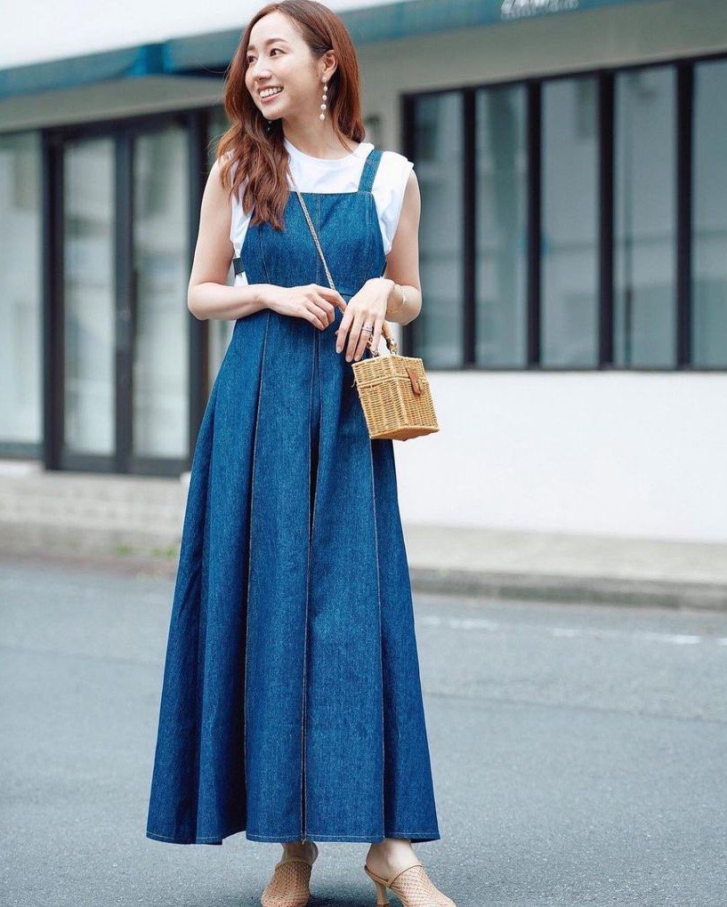 レフアパーフェクトDENIMジャンパースカート