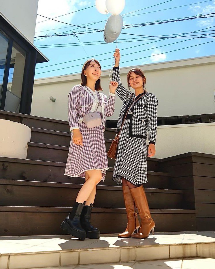 千鳥格子アンサンブルセットアップ