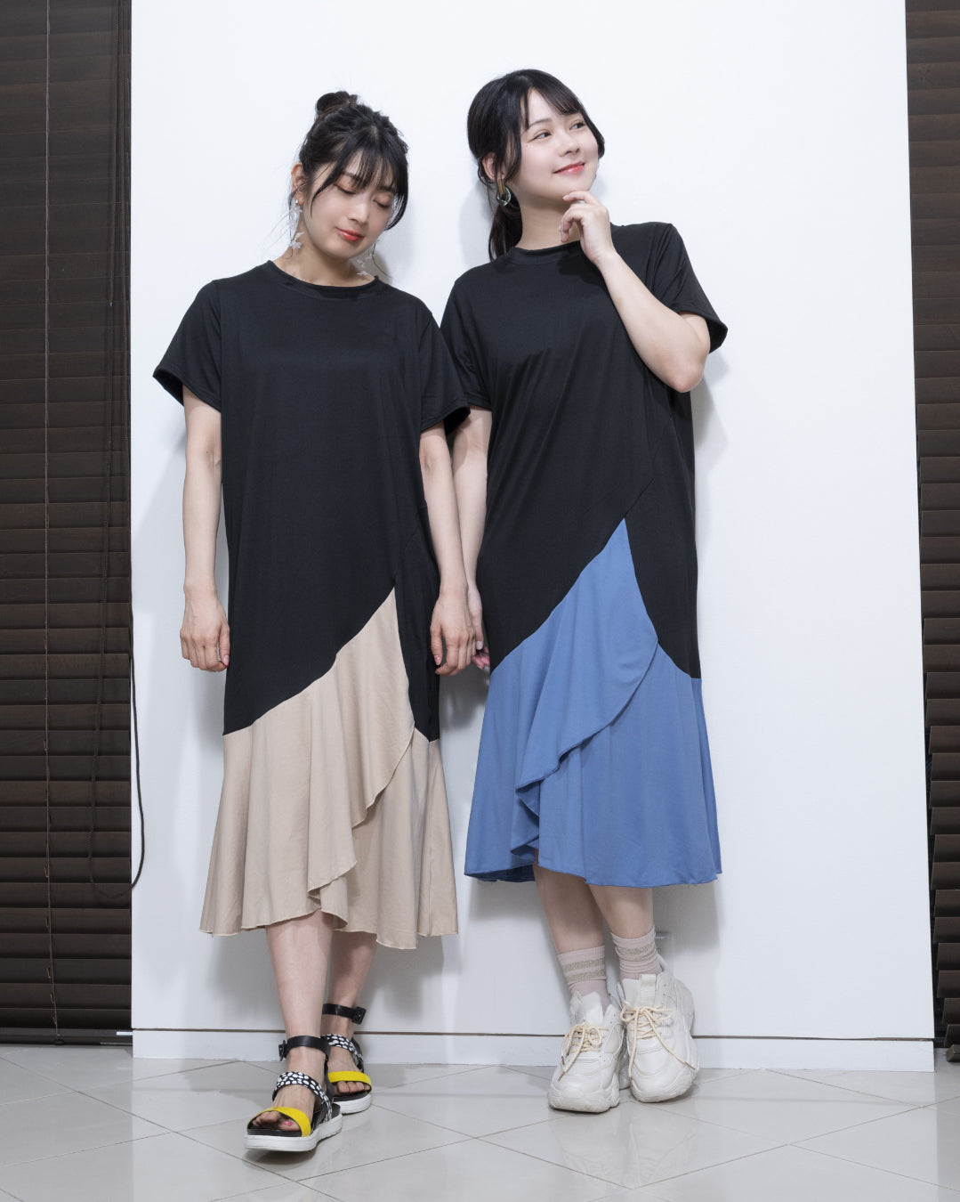 つぼみティアードドッキングTeeワンピ