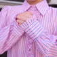 2wayストライプロングシャツ