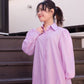 2wayストライプロングシャツ